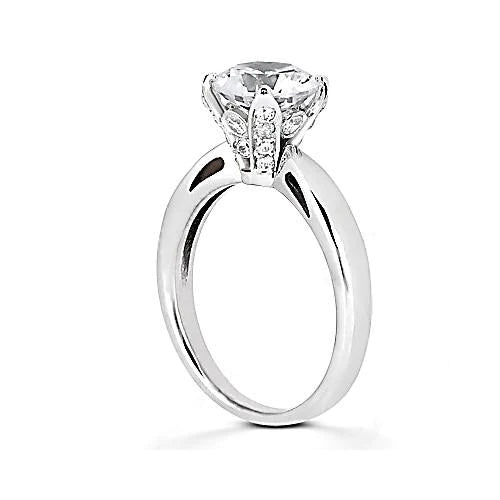 1.57 Ct. Real Diamond Engagement Solitaire Ring Gold New