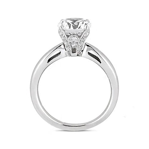 1.57 Ct. Real Diamond Engagement Solitaire Ring Gold New