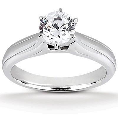 1.60 Carat Solitaire Genuine Round Cut Diamond Wedding Ring White Gold 14K