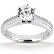 1.60 Carat Solitaire Genuine Round Cut Diamond Wedding Ring White Gold 14K