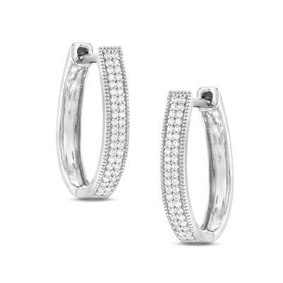 1.7 Ct Round Brilliant Cut Real Natural Earth Mined Diamond Women Hoop Earring White Gold