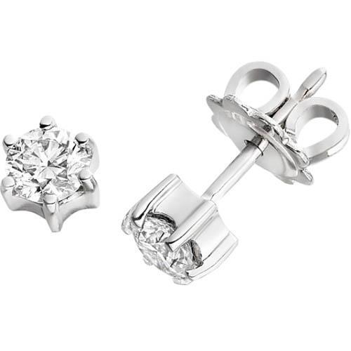 1.70 Carats Real Round Cut Diamond Stud Earring Fine Gold Jewelry