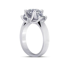 1.71 Ct. Round Real Diamonds 3 Stone Anniversary Ring White Gold Jewelry