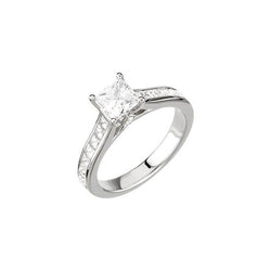 1.75 Carat Princess Genuine Diamond Anniversary Ring White Gold