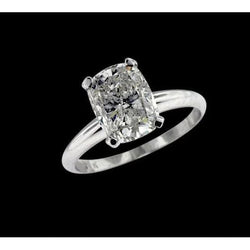 1.75 Carat Radiant Cut Real Diamond Solitaire Ring White Gold Jewelry