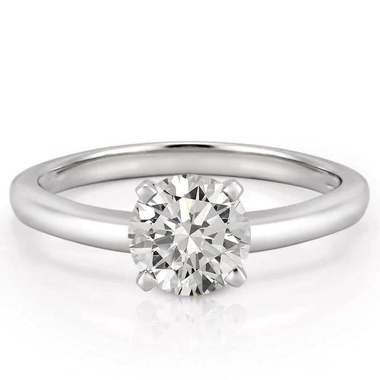 1.75 Carat Sparkling Real Natural Earth Mined Diamond Engagement Ring 14K White Gold