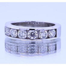 1.75 Carats Genuine Round Diamond Anniversary Band Channel Set