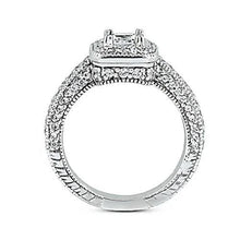 1.75 Carats Real Natural Earth Mined Diamond Engagement Ring Pave Setting Milgrain Jewellery New