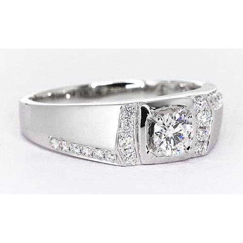 1.75 Carats Round Natural Diamond Anniversary Ring 