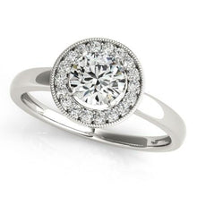 1.75 Carats Round Real Natural Earth Mined Diamond Halo Anniversary Ring White Gold 14K