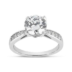 1.75 Ct Round Genuine Diamonds Wedding Anniversary Ring White Gold