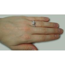  Round Genuine Diamonds White Gold Solitaire With Accents Ring
