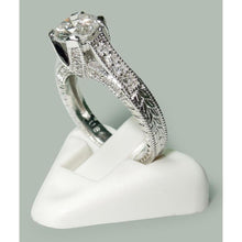 1.75 Ct Round Genuine Diamonds White Gold Solitaire With Accents Ring