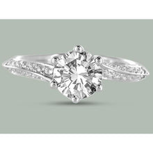 1.76 Carat Round Real Diamond Solitaire With Accents 