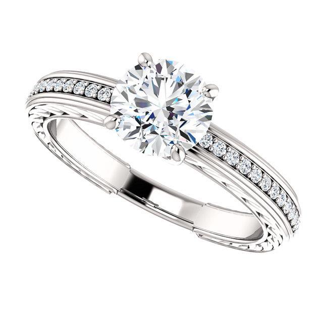 1.76 Ct. Real Diamond Engagement Anniversary Ring White Gold 14K