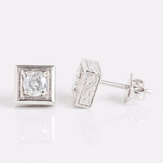 1.80 Carat Sparkling Real Diamonds Ladies Studs Earrings Gold White 14K