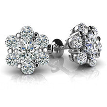 1.80 Ct Brilliant Cut Genuine Diamond Stud Earring 14K White Gold