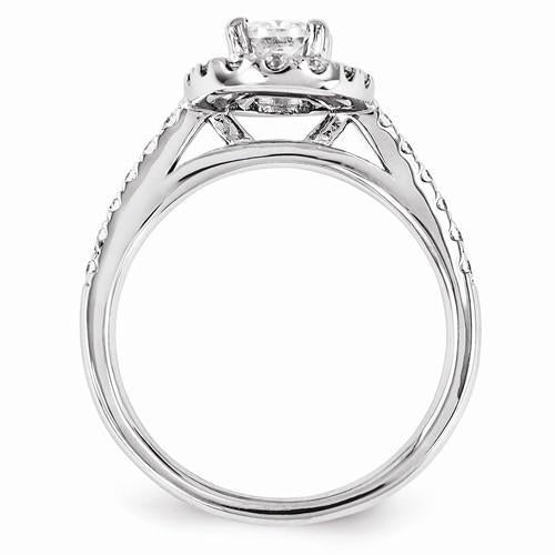 1.80 Ct Genuine Diamond Engagement Ring 14K White 