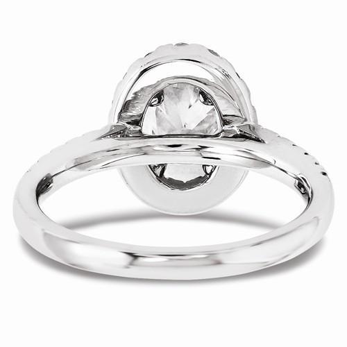 1.80 Ct Genuine Diamond Engagement Ring  White Gold