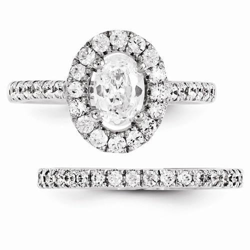 1.80 Ct Genuine Engagement Ring 14K White Gold