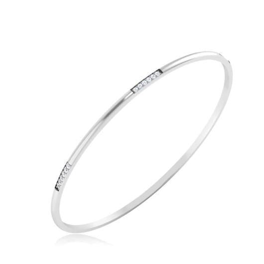 1.80 Ct Round Cut Natural Diamonds Ladies Bangle White Gold