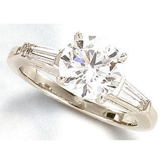 1.85 Carat Three Stone Real Diamond Engagement Anniversary Ring Jewelry New