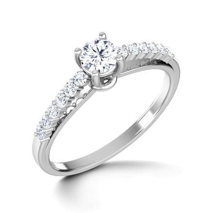 1.85 Ct Real Brilliant Cut Diamonds Anniversary Ring With Accents White Gold