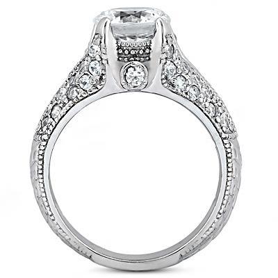 1.85 Ct.Genuine Diamond Ring With Accents