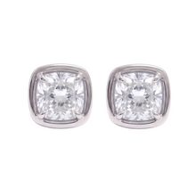 1 Carat Cushion Cut Lab Grown Diamonds Stud Earring White Gold 14K