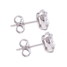 1 Carat Cushion Cut Lab Grown Diamonds Stud Earring White Gold 14K