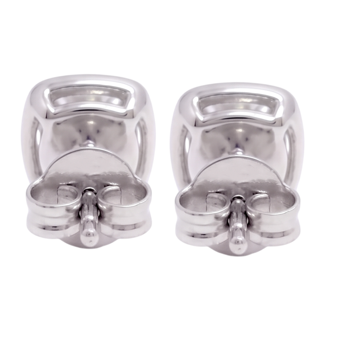 1 Carat Cushion Cut Lab Grown Diamonds Stud Earring White Gold 14K