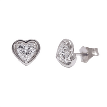 1 Carat Heart Cut Lab Grown Diamonds White Gold Earring
