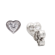 1 Carat Heart Cut Lab Grown Diamonds White Gold Earring