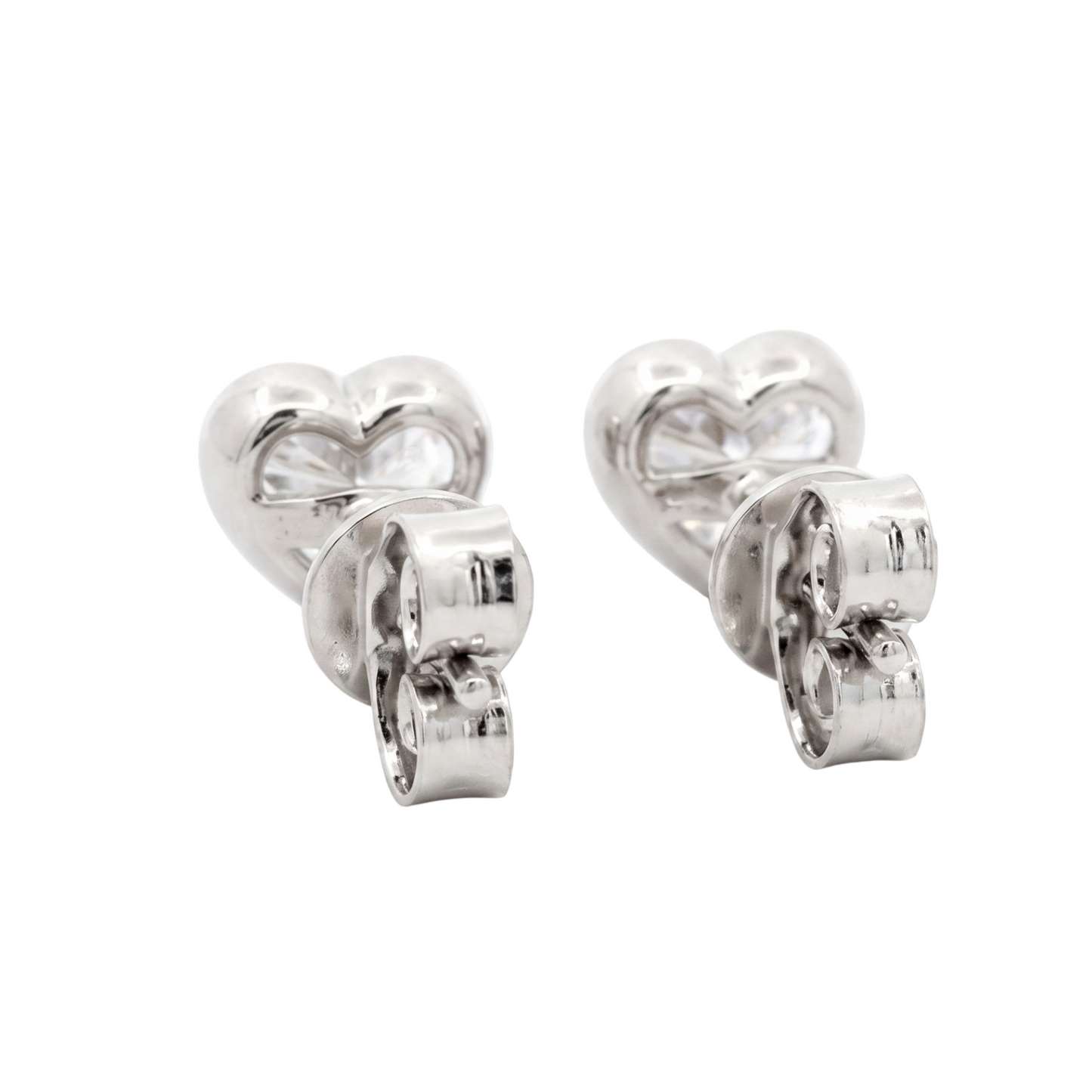 1 Carat Heart Cut Lab Grown Diamonds White Gold Earring
