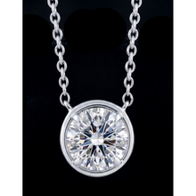 1 Carat Round Shape Lab Grown Diamond Pendant 14K White Gold