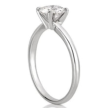 1 Carat Solitaire Round Cut Natural Earth Mined Diamond Wedding Ring White Gold 14K