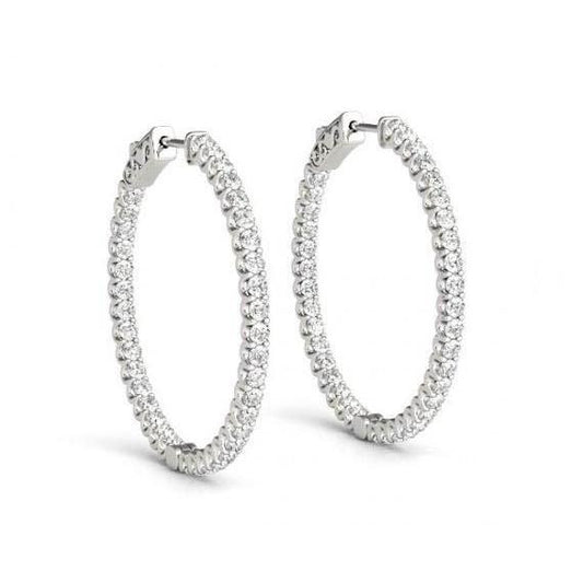 1ct Small Real Diamond Hoops