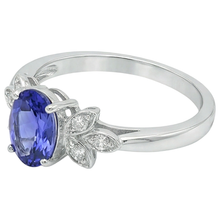 2.05 Carats Tanzanite And Natural Earth Mined DIAMOND ( NOT LAB GROWN ) Ring White Gold 14K