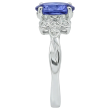 2.05 Carats Tanzanite And Natural Earth Mined DIAMOND ( NOT LAB GROWN ) Ring White Gold 14K