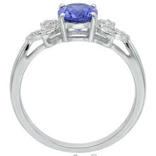 2.05 Carats Tanzanite And Natural Earth Mined DIAMOND ( NOT LAB GROWN ) Ring White Gold 14K
