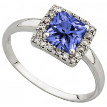 2.15 Carats Prong Set Tanzanite & Natural Earth Mined Diamond Wedding Ring White Gold 14K