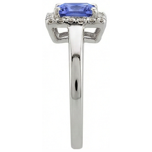2.15 Carats Prong Set Tanzanite & Natural Earth Mined Diamond Wedding Ring White Gold 14K