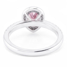 2.20 Carats Pear Pink Sapphire Round Natural Earth Mined Diamond Engagement Ring
