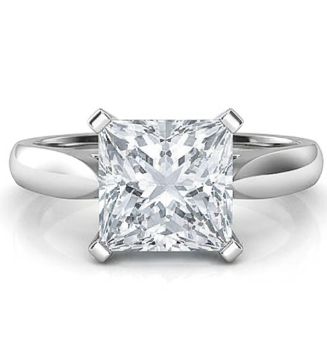 2.25 Carat Solitaire Real Natural Earth Mined DIAMOND ( NOT LAB GROWN ) Anniversary Ring 14K White Gold