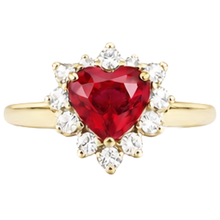 natural round ruby 2.25ct ring side angle