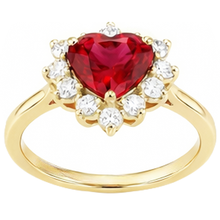 natural round ruby 2.25ct ring close up detail