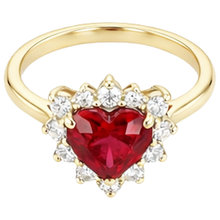 natural round ruby 2.25ct ring top view