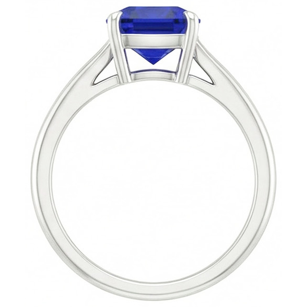 natural cushion sapphire 2.25ct ring side angle