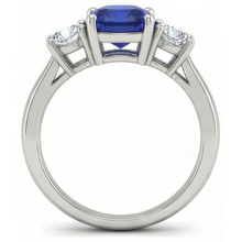 2.25 Ct Ceylon Sapphire Natural Earth Mined Diamonds Ring White Gold 14K New