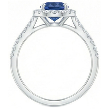2.25 Ct Oval Ceylon Blue Sapphire Natural Earth Mined Diamond Wedding Ring White Gold